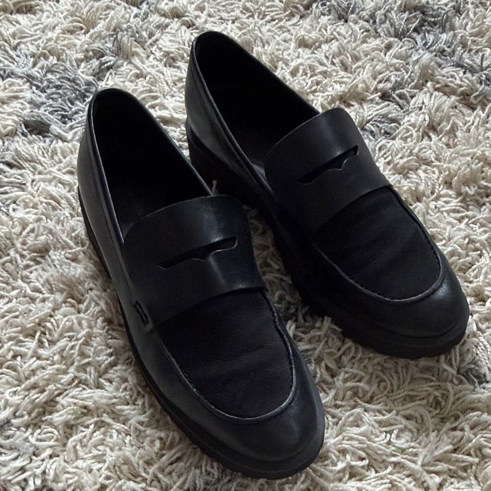 Cole Hann Black Penny Loafers